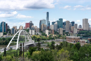 View of the Edmonton city skyline