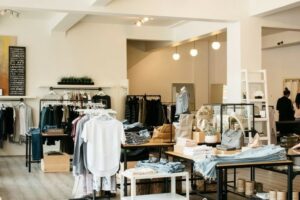 Customers shop inside Shades of Grey boutique.