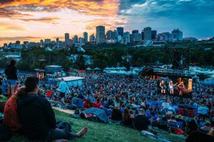 Edmonton Folk Festival Couple Watching Shows