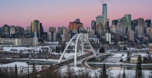 Skyline at sunrise