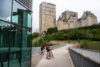 Edmonton Attractions Funicular People getting on their bikes