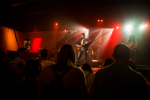 Guitarist on stage at Starlite Room in Edmonton
