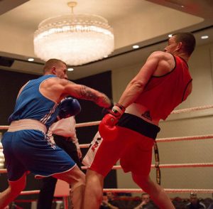 Two men in a boxing ring