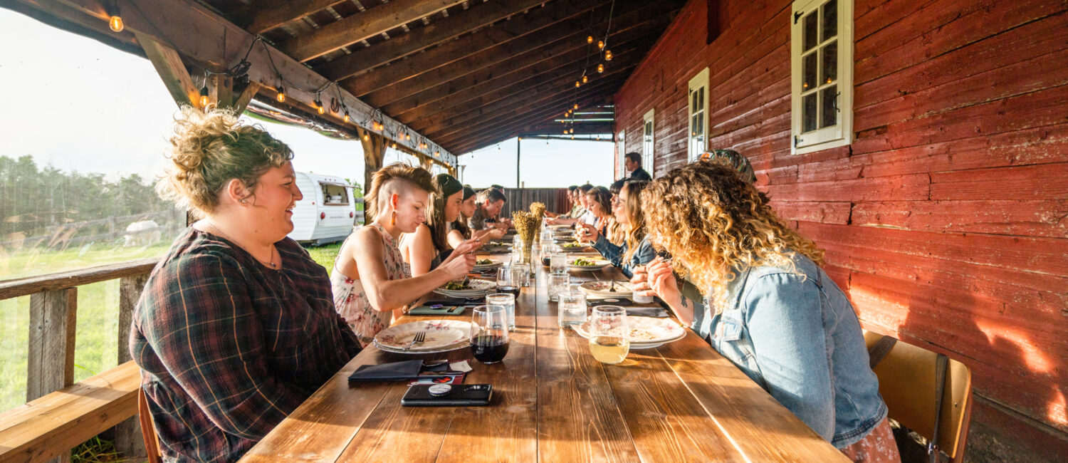 Farm To Table Dinner With Villa Bistro At The Old Red Barn Explore   Edmonton Attraction Regional The Old Red Barn Dinner Table 