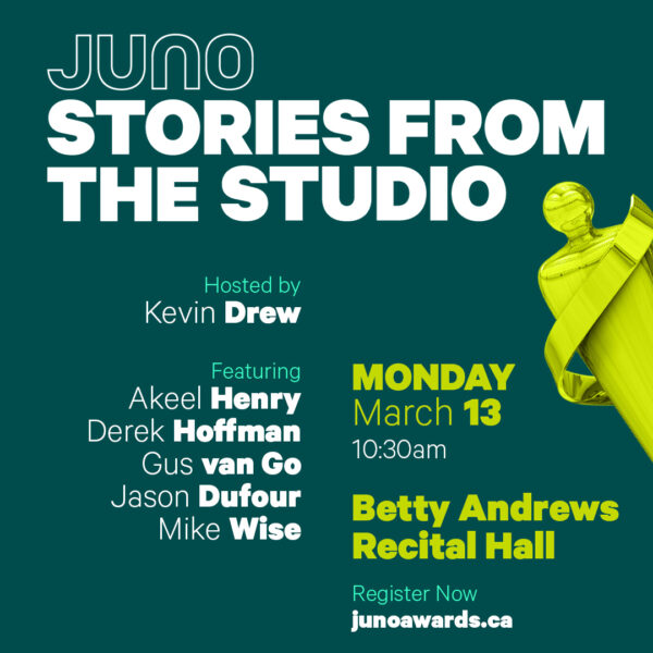 Infor graphic for Stories from the Studio on Monday, March 12 @ 10:30 am